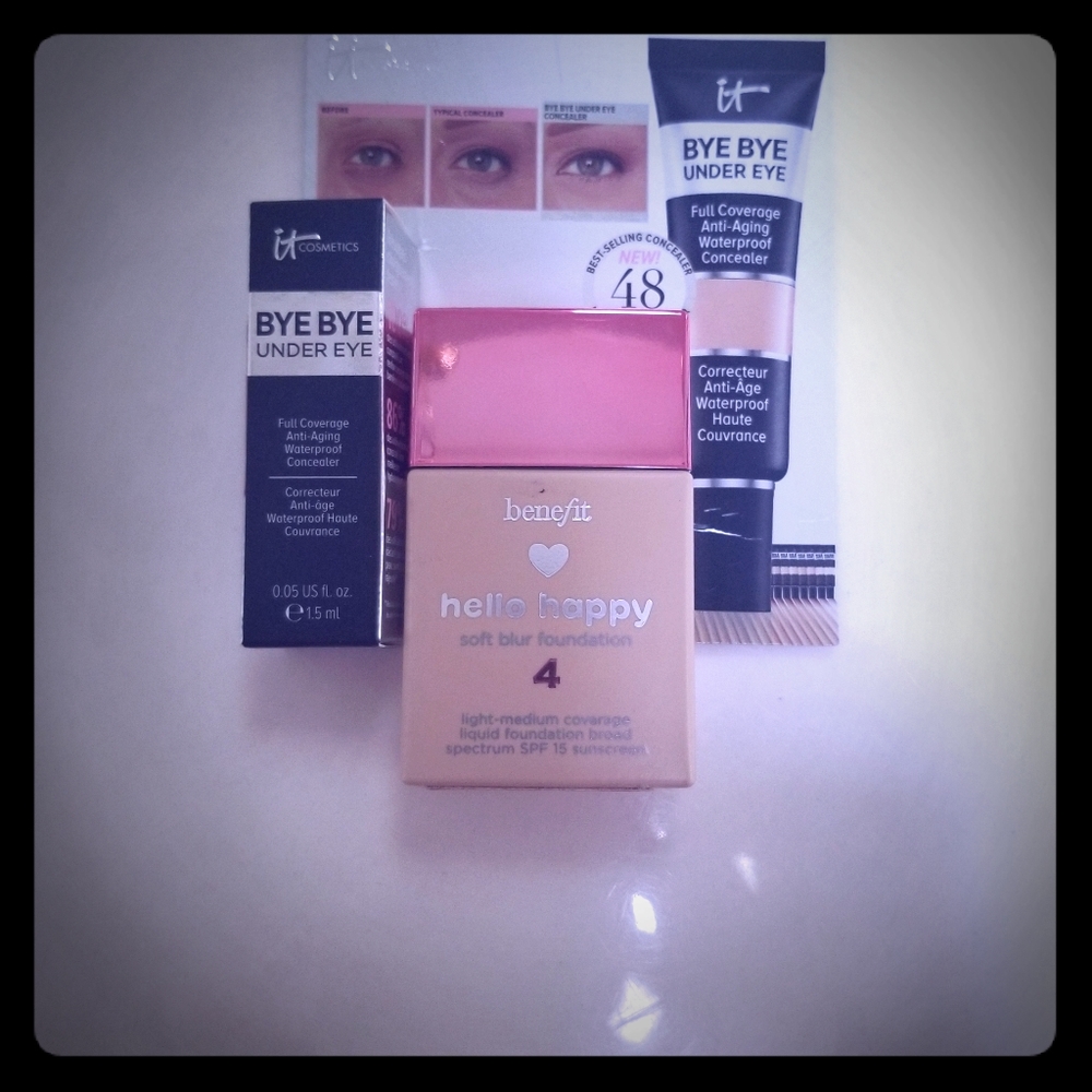It Cosmetics Concealer and Benefit Blur Foundation